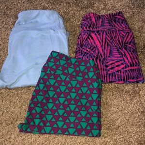 Lularoe OS Leggings Like New 3 pairs